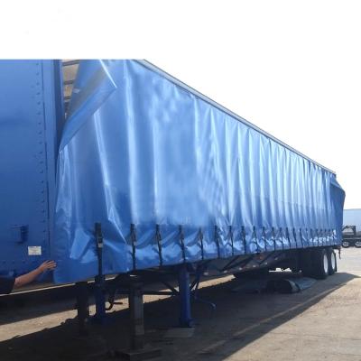 China Water Resistant PVC Coated Size Trailer Tarp Dump Truck Tarpaulin Customized Coating for sale