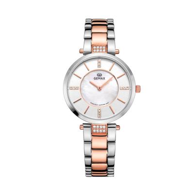 China Wholesale Day/Date Woman Quartz Watches Diamond Strap Simple Design 3ATM Fashion Watch For Lady for sale