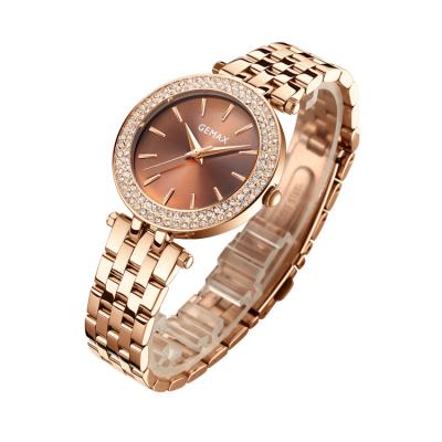 China Luxury Style Diamond Fashion Lady's Wrist Watch Lady's Day/Date Wristwatch Waterproof Crystal Women Quartz Watch for sale