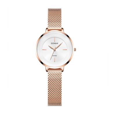 China Simple Design Day/Date Watches Women Wristwatches Watch Waterproof Mesh Watch Band Quartz Watches for sale