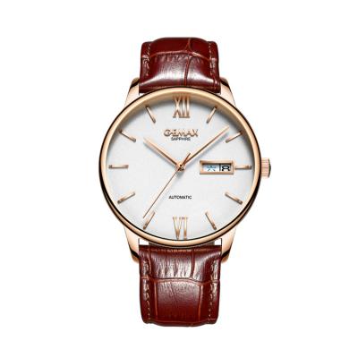 China Automatic Date Luxury Waterproof Men Watches Leather Brands Watch Quartz OEM Brand Hands Minimalist Wristwatches for sale