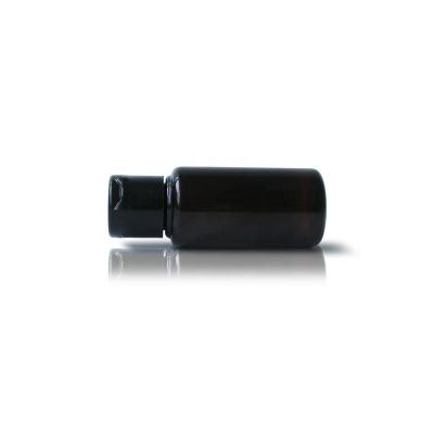 China 30ml Cosmetic Wholesale Black Plastic Lotion Bottle With Flip Top For Hotel for sale