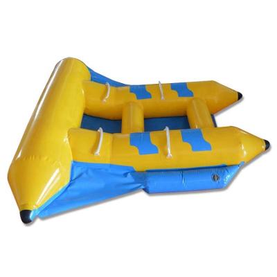 China New Design 4 Water Ski Jumper PVC Flying Fish Inflatable Banana Boat No MOQ for sale