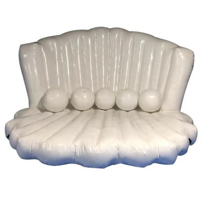 China Good Water Party Quality Shell Water Floating Island Raft Inflatable With More Balls for sale