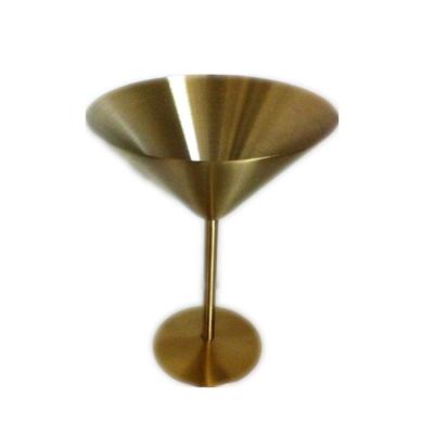 China Sustainable 10oz stainless steel gold cup martini cup fashional gold plated wine glass for sale