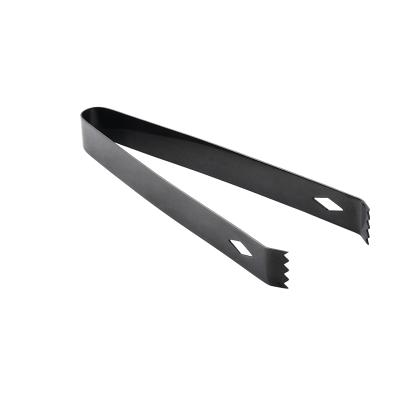 China Viable hot selling accessory stainless steel color metal bar ice tongs black ice tongs for sale