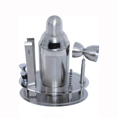 China Sustainable 6 Piece Stainless Steel Cocktail Shaker Set with 700ml Shaker Set (T600B) for sale