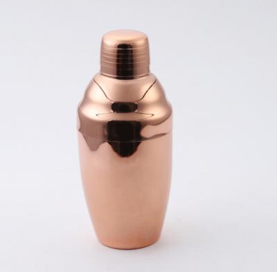 China Popular Wholesale Metal Boston Shaker Bottle Copper Color Bar Cup Bottle for sale