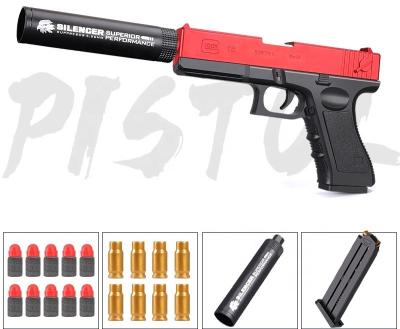 China 2022 Net Red Hot Selling Electronic Toy Gun Loading Manual Shell Throwing Soft Bullet Gun Pistol Set For Kids Police Play Game for sale