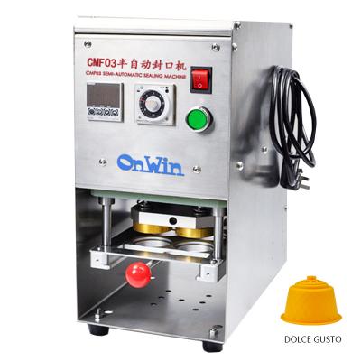 China Semi-automatic semi-automatic heat sealing machine for plastic cup coffee capsule for sale