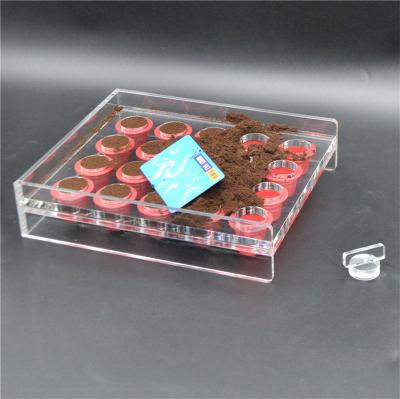 China Hot Sale Nespresso Tool Panel Manual Filling Transparent Acrylic Coffee Capsule Fill Parts Viable for sale