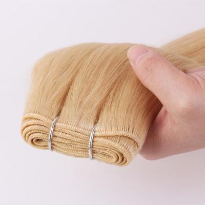 China Virgin Remy Hair Extension Flat Double Weft Cuticle Aligned Virgin Hair Russian Hand Tied Handtied Hair Hair Weft Extensions for sale