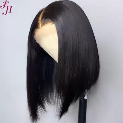 China Brazilian Hair Bob Wig Bob Lace Front Short Wig Wave Bob Wigs FH Glueless Bob HD Short Closure Hair Silky Straight Wigs for sale