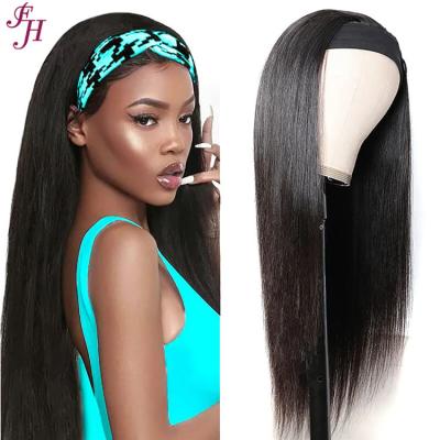 China Big Hair Wave FH Straight Hair Band Wig Original Silky Straight Hair Band Wigs For Black Women for sale