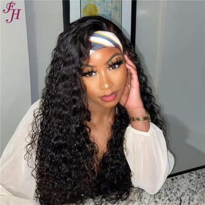 China 100% Hot Selling Curly FH Curly Hair Curl Afro Remy Curly Wigs Headband Kinky Curly Hair Wigs Headband for sale