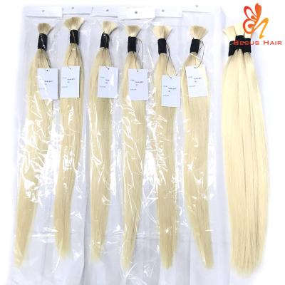 China Silky Straight Virgin Human Hair Bulk Human Hair Extensions Raw Indian Bulk Wave Hair Ash Blonde Russian Suppliers Raw Volume for sale