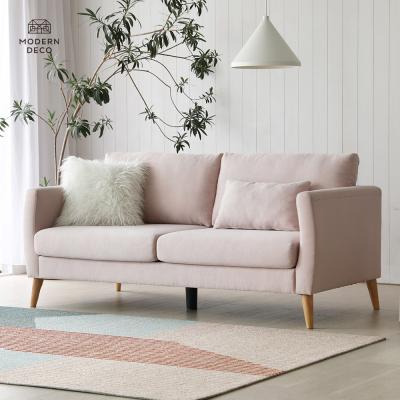 China Other Armonia Modern Scandinavian Sofa Fabric Pink Gray Beige Cream Green Blue Sofa HN-041 for sale