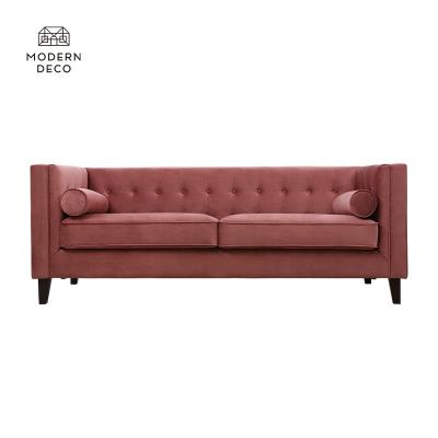 China Factory Direct Supply Tufted Upholstery Modern Velvet Fabric Sofa For Project Resort Hotel Residence Home for sale