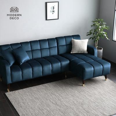 China Modern Convertible Sofa Sectional Sofa Couch Modern Blue Green Gray Gray Pink Customized Luxury Waterproof for sale