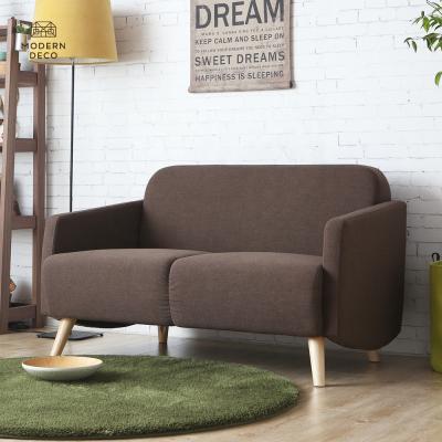 China Scandinavian Modern Small Loveseats 2 Seater Sofa Small Living Room Bedroom For Apartment Rooms Small Space With Wooden Legs for sale