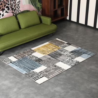 China Stain Resistant Polyester Area Rugs And Blankets Modern Nordic Living Room Custom Wholesale for sale