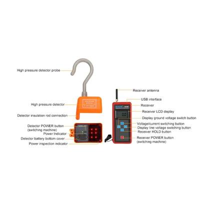 China 0.1KV-220KV 47mm x 28.5mm ETCR1800B Wireless High Voltage Electroscope (with backlight) for sale