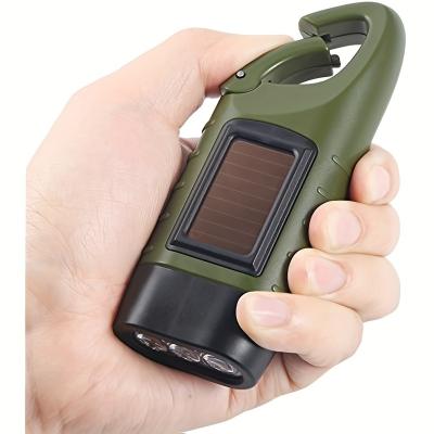 China Energy Saving Emergency Light Orlite Multi Function Hand Crank Solar Powered Rechargeable LED Flashlight Survival Emergency LED Keychain for Outdoor Sports for sale