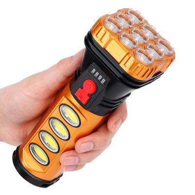 China Camping Portable Flashlight Strong Light High-Power USB Rechargeable COB+LED Tactical Flashlight Outdoor Emergency Lights For Fishing for sale