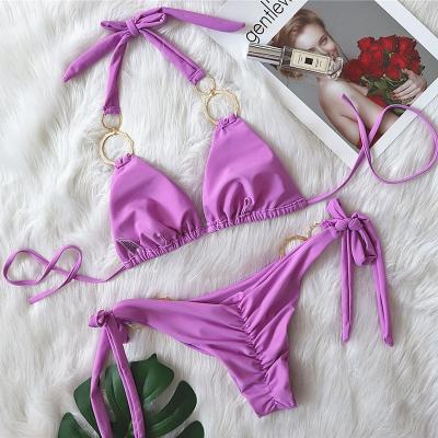 China 2022 new sexy mature women's sexy lingerie strap rhinestone bikini diamond tassel swimsuit European and American luxury manufacturer for sale