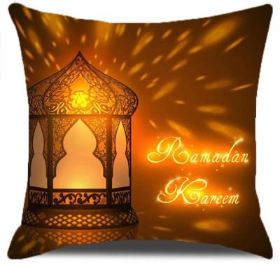 China Golden air-permeable special national wind peach skin Ramadan moon Eid home living room sofa pillow cushion pillowcase for sale