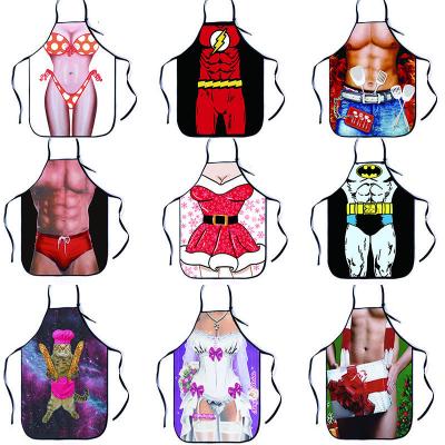 China Digital Copy Personalized Kitchen Apron Sexy Adjustable Anti-Clogging Buckle Fun For Men And Women BBQ Cleaning Apron for sale