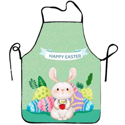 China Wholesale Cheap SANITARY Cheap Easter Printed Easter Apron Women Decorated Neck Style Kitchen Apron for sale