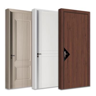 China Sale Modern PVC WPC Solid Wood Interior Doors Plywood Flow Warm Weatherproof Internal Room Wood Door For Home for sale