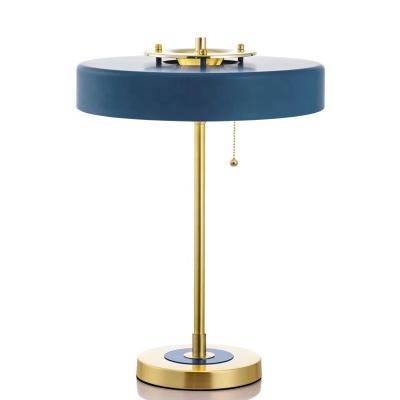 China Contemporary Modern European Fashion Circle Metal Chain Pulley Table Lamp For Hotel Table Lamp Beside Lamp for sale