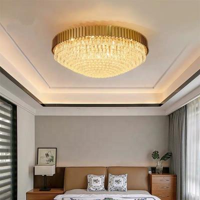 China Hotel New Arrival Crystal Bedroom Brass Ceiling Light Simple Modern Luxury For Bedroom Ceiling Lights for sale