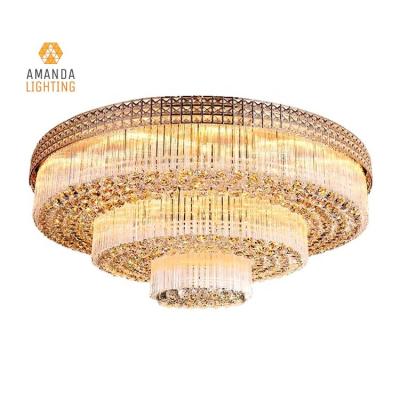 China Crystal Material Ceiling Lamp For hotel/home/bedroom/restaurant and living room bedroom hotel lobby energy-saving light source for sale