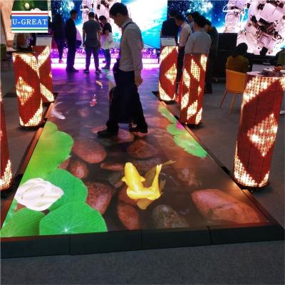 China Wedding Party Stage Interactive LED Display 3d  Full Color  250x250mm for sale