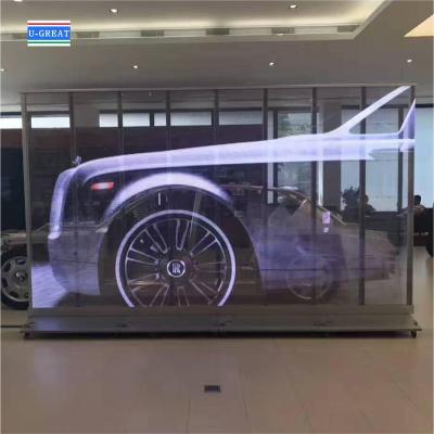 China High Brightness Transparent LED Screen 500*1000mm Full Color P15.6 en venta