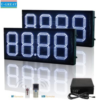 China digital gas price sign for 7 segment digital led white display gas station,digital price display board Te koop