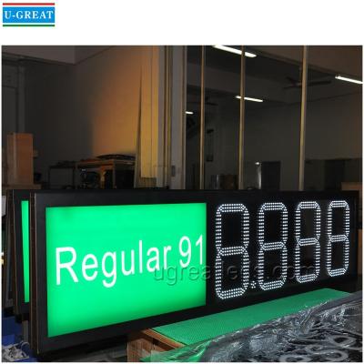 Chine Numerical LED Price Board For Gas Station Illumination Adjustable à vendre