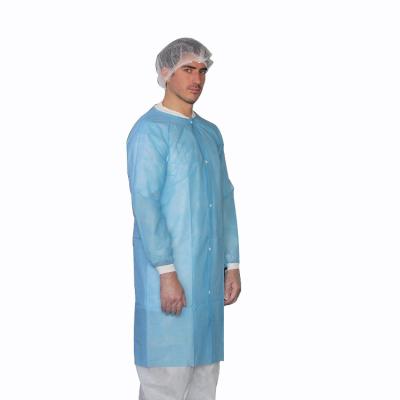 China Eco - Friendly Disposable Hospital Uniform Doctor Coats SMS PP Lab Coat for sale