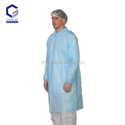 China Disposable Hospital Work Lab Coat Custom Wear Comfortable Breathable Long Sleeve for sale