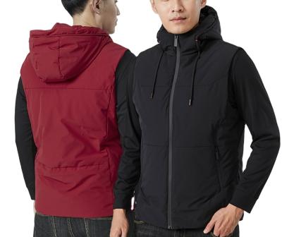 China Custom Made Men's Anti-pilling Winter Keep Warm Hoodie Vest for sale