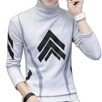 China Fashion Breathable Custom Style Printing High Collar Brand Sweater Shirt for sale