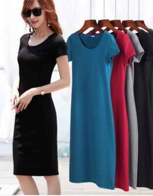 China Antistatic On The Line Fashion T-shirt Wholesale High Quality Simple Dress for sale