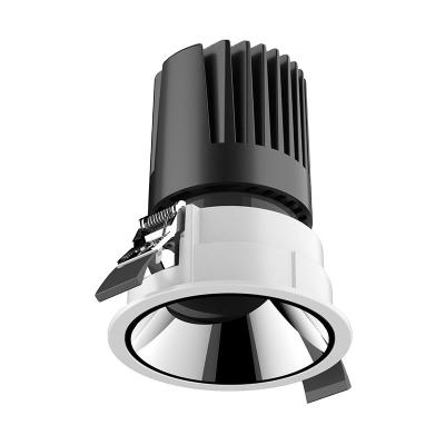 China Modern Cut Angle 95mm Anti Glare Adjustable COB Recessed LED Downlight Ceiling Light for sale