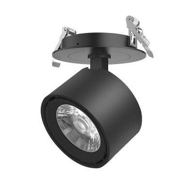 China Modern Indoor Aluminum Track Light 28w COB LED Spotlight Recessed Downlight Ceiling Light for sale