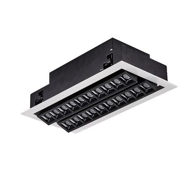 China Modern Manufacturer 2*20W Head Rotated 60 Degree Linear LED Grill Light Ceiling Light for sale