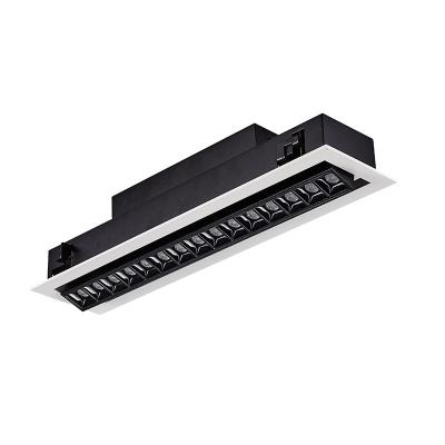 China Modern Factory Price 20W Recessed Linear LED Downlight Triple Grill SMD Grille Spotlight for sale