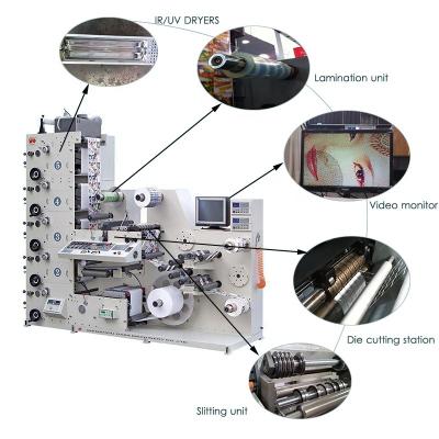 China Factory RY320 Automatic Running Small Label Roll To Roll Type Flexo Printing High Quality Flexo Printing Machine Head Training Food for sale